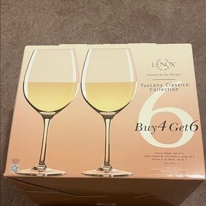Lenox Tuscany Classics Wine Glass Set - Cream Box